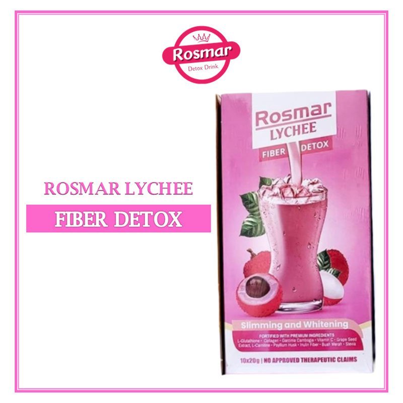Rosmar-Lychee.jpg Rosmar Lychee Fiber Detox Slimming & Whitening Drink