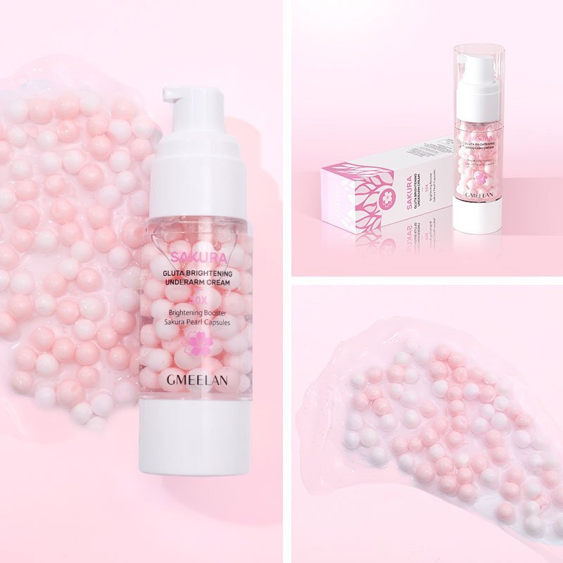 Gmeelan Sakura Gluta Brightening Underarm Cream 50x Brightening Booster Sakura Pearl Capsule 30g