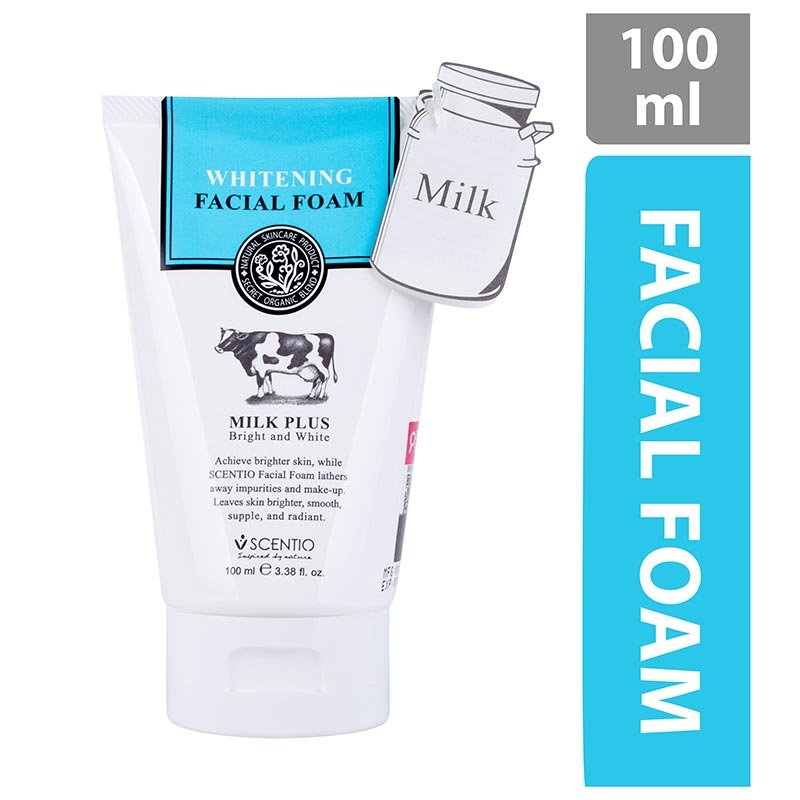 Scentio Milk Plus Bright & White Whitening Q10 Facial Foam