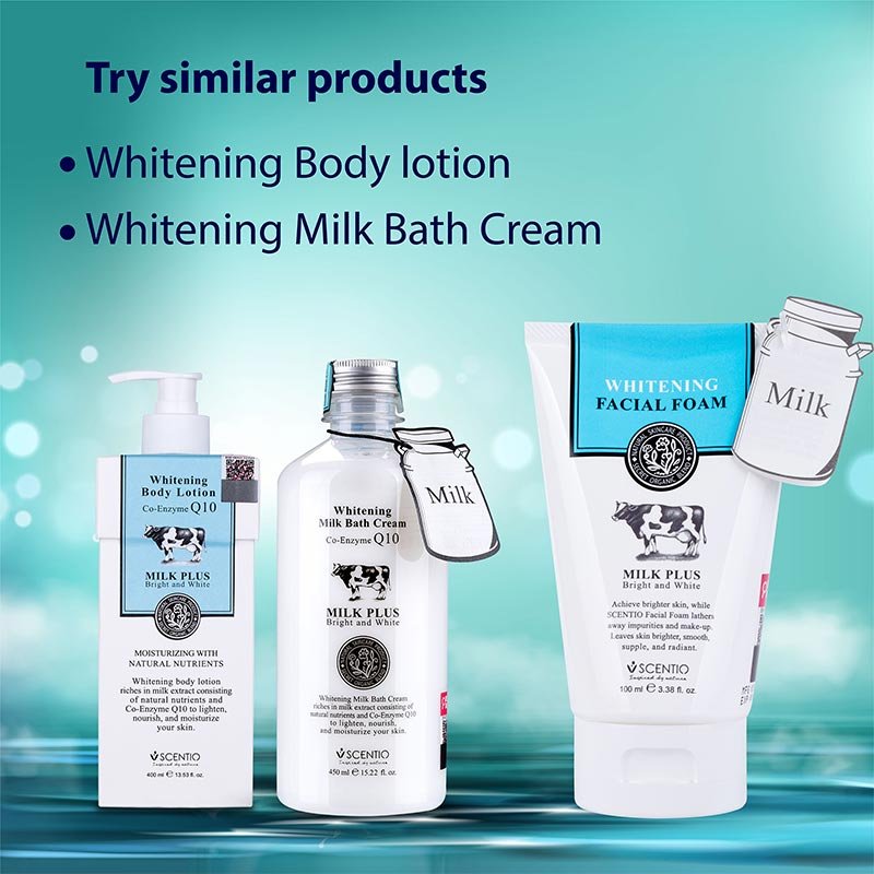 Scentio Milk Plus Bright & White Whitening Q10 Facial Foam