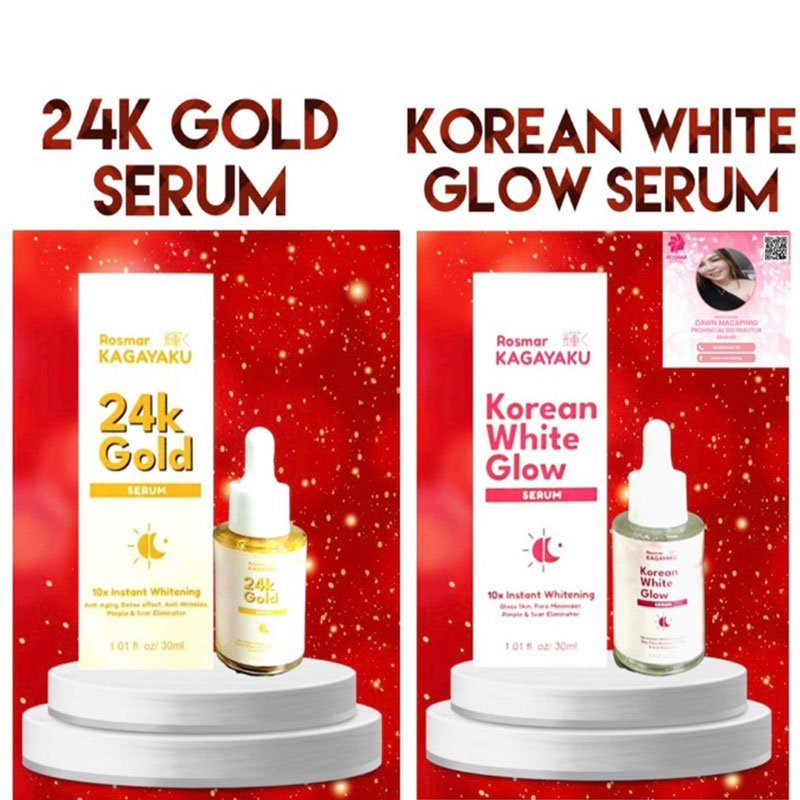 Serum.jpg Rosmar Kagayaku 24K Gold Serum & Korean White Glow Serum 10x Instant Whitening 30ml