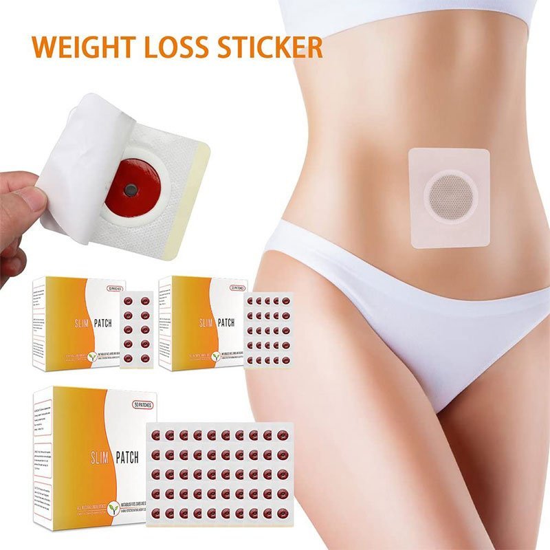 Slim Patch Navel Ring Magnet-Sticker Waterproof Slim-Patches 100% Natural Anti-Sweat Easy Peel Skin 50 Patches