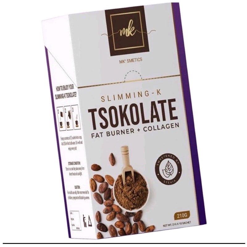Slimming-K-TSOKOLATE.jpg Slimming-K TSOKOLATE By Madam Kilay, Fat Burner + Collagen Mix Drink, 21g x 10 Sachets