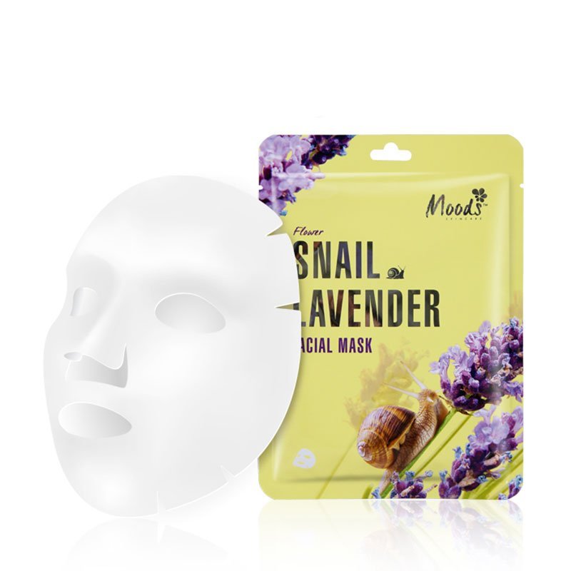 Snail-Lavender-Facial-Mask-1.jpg Moods Skincare Flower Snail Lavender Facial Mask