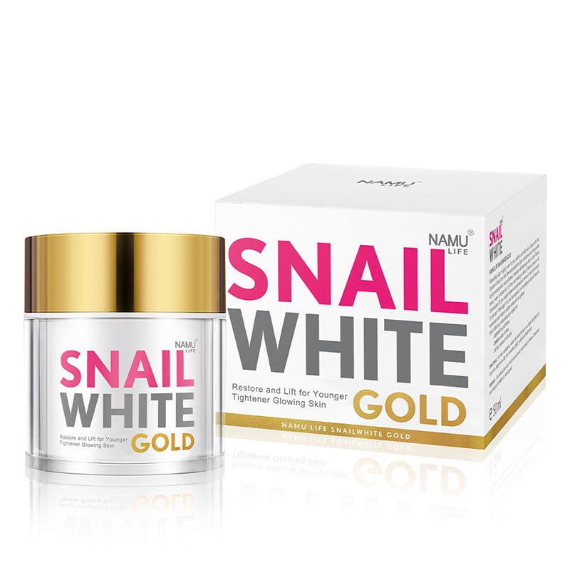 Snail-white-Gold-Cream0.jpg Namu Life Snail white Gold Cream 50g Made in Thailand