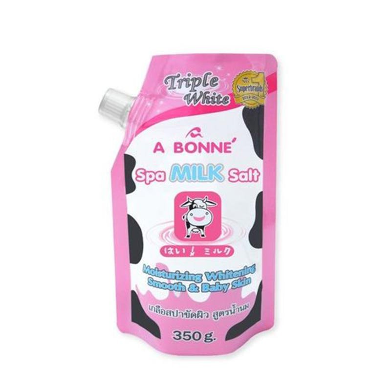 Spa-Milk-Salt.jpg A Bonne Spa Milk Bath Salt Body Scrub Moisturizing Whitening Smooth & Baby Skin Natural Exfoliating 350g