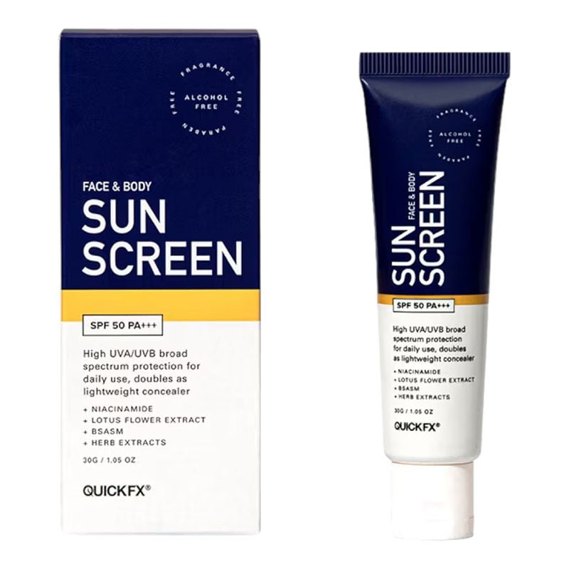 QUICKFX Face & Body Sunscreen SPF50 PA+++ 30g