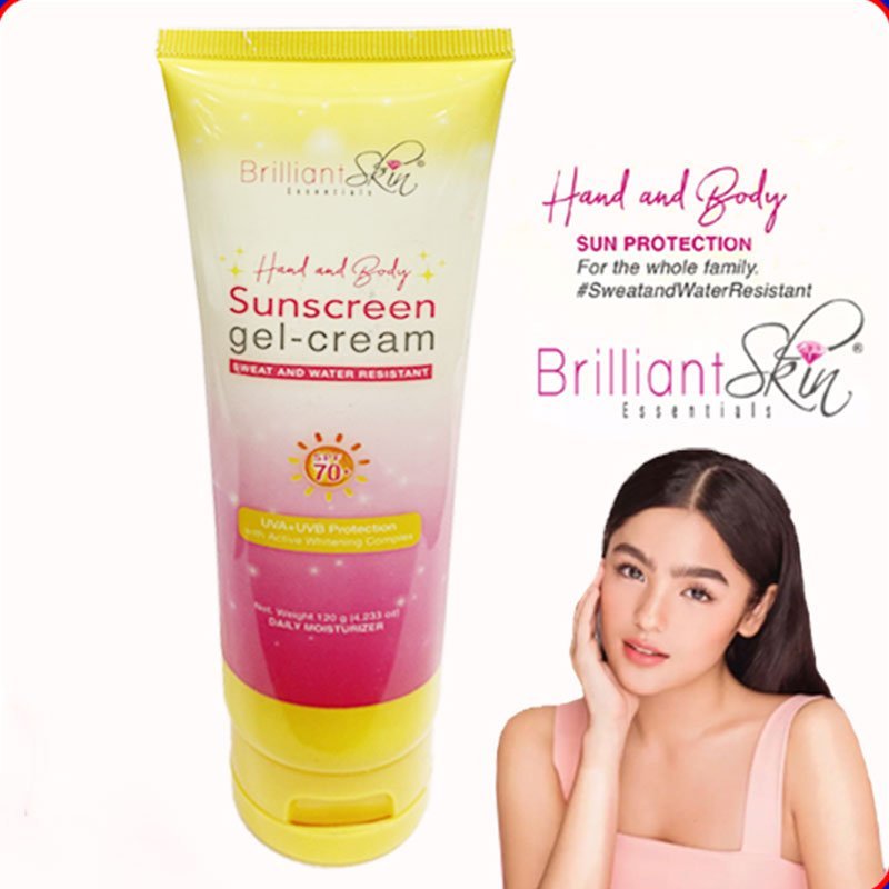 Brilliant Skin Essentials Hand and Body Sunscreen Gel Cream SPF70 Sweat And Water Resistant