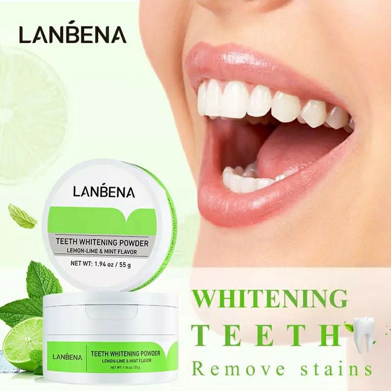 Teeth-Whitening-Powder-Lemon-1.jpg Lanbena Teeth Whitening Powder Lemon-Lime & Mint Flavor 55g