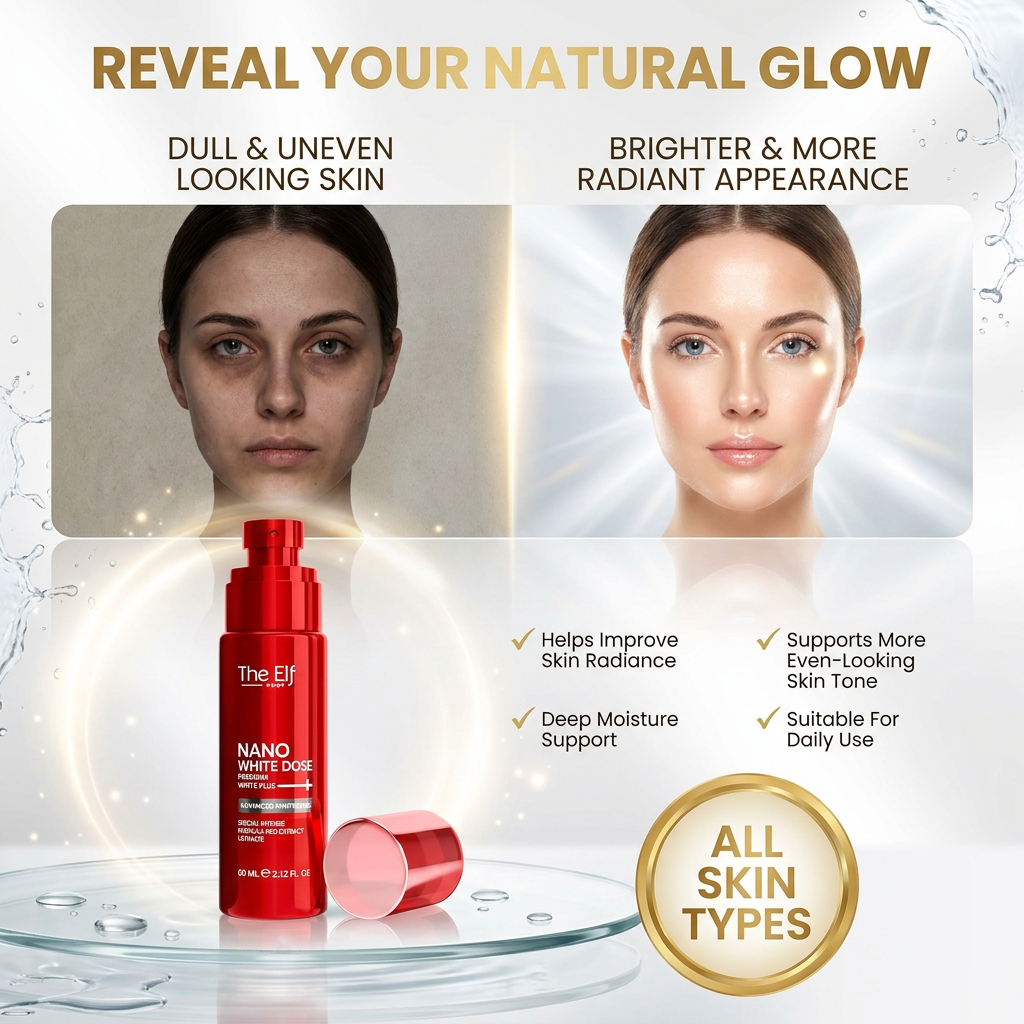 The ELF Nano White Dose Serum3 The ELF Nano White Dose Serum – 60ml | Brightening & Hydrating Face Serum