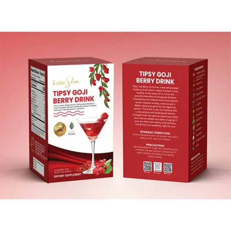 Tipsy-Goji-Berry-Drink.jpg Luxe Slim Tipsy Goji Berry Drink 10 Sachets of 21g Dietary Supplements