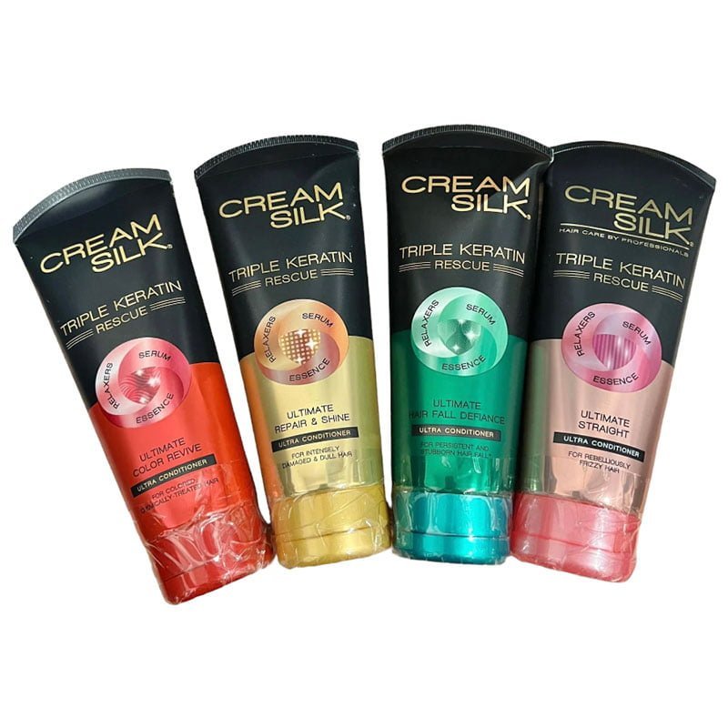 Triple-Keratin-Rescue.jpg Cream Silk Triple Keratin Rescue Ultimate Ultra Conditioner 170ml