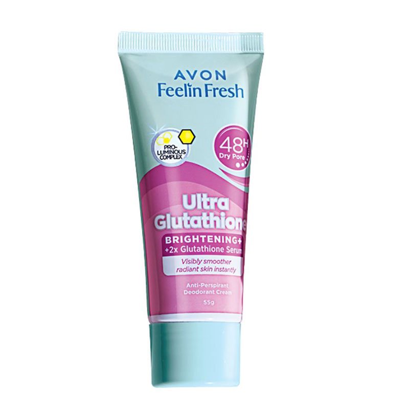 Ultra-Glutathione.jpg Avon Feelin Fresh Ultra Glutathione Brightening Antibacterial Anti-perspirant Deodorant Cream 55g