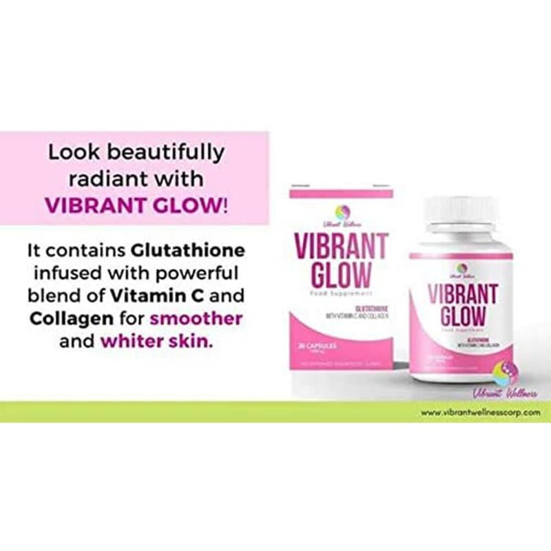 Vibrant Glow Glutathione with Vitamin C and Collagen (30 capsules)
