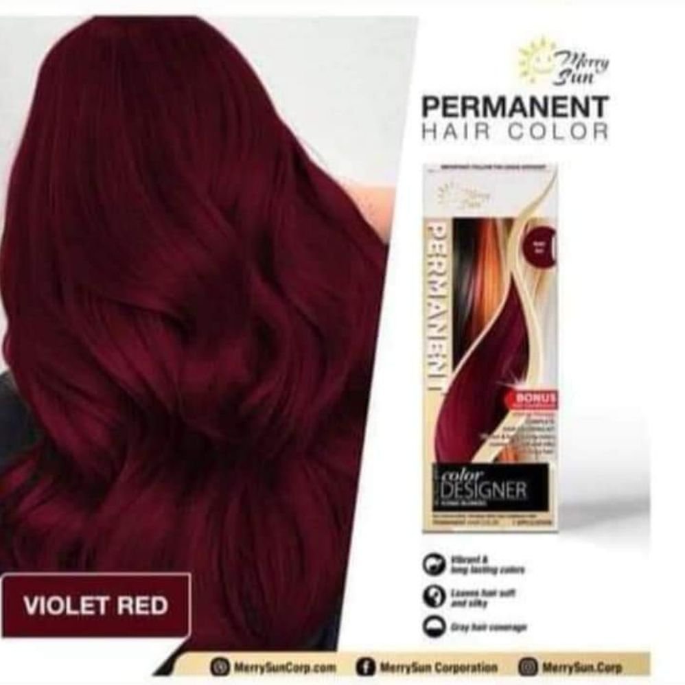 Violet-Red-1.jpg Merry Sun Permanent Hair Coloring Kit Violet Red By Merrysun Corporation