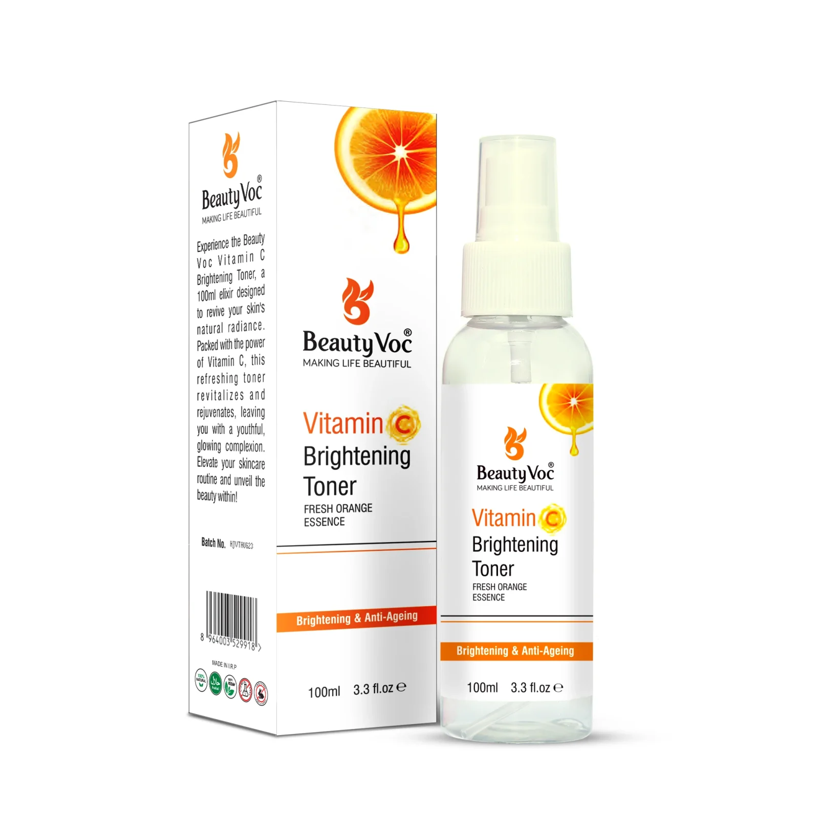 Vitamin C and Rose Water Brightening Toner