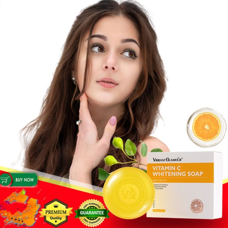 VIBRANT GLAMOUR Vitamin C Whitening Soap High Purity VC 100g
