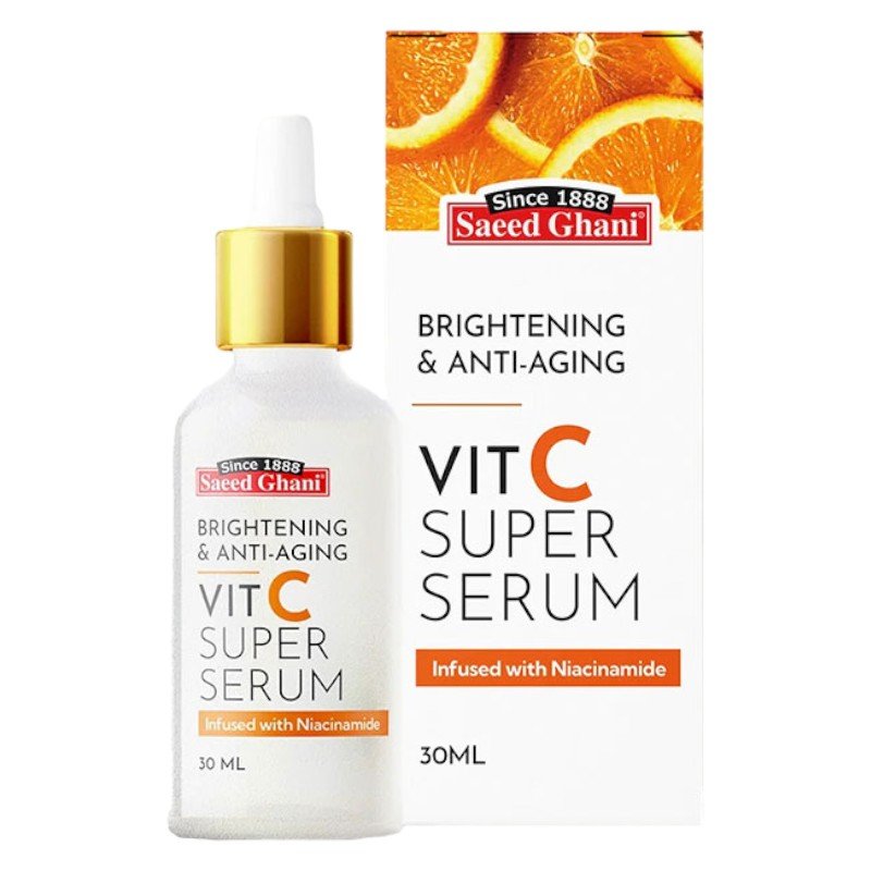 Vitamin-C-Super-Serum-1.jpg Saeed Ghani Vitamin C Brightening & Anti-Aging Super Serum 30ml Made in Pakistan