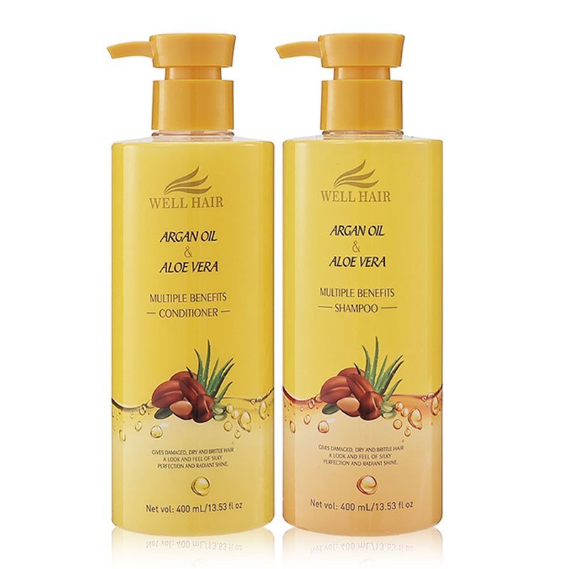 Well Hair Argan Oil & Aloe Vera Multiple Benefits Shampoo & Conditioner 400ml