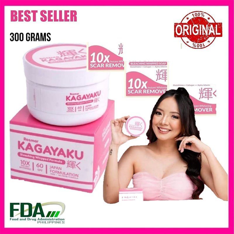 Rosmar Kagayaku Bleaching Whipped Cream SPF60 Japan Formulation No Rinse Formula X10 Instant Whitening 300g
