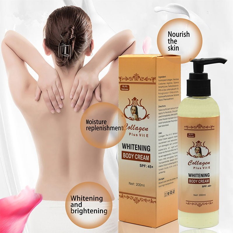 Whitening-Body-Cream-2.jpg Collagen Plus Vit E Whitening Body Cream SPF 45+ – 200ml Made in Indonesia