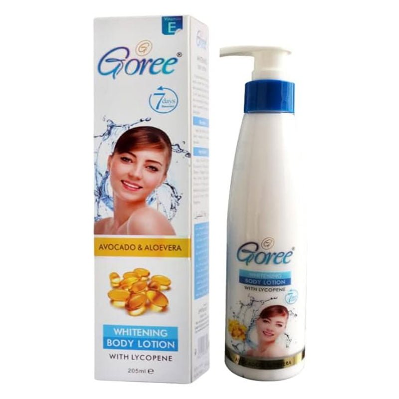 Whitening-Body-Lotion.jpg Goree Avocado & Aloe Vera Whitening Body lotion With Lycopene 205ml