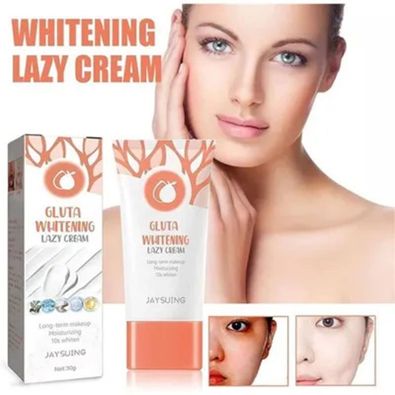 Whitening-Lazy-Cream-1.jpg Gmeelan Gluta Whitening Lazy Cream Long Term Makeup Moisturizing 10s Whiten 30g