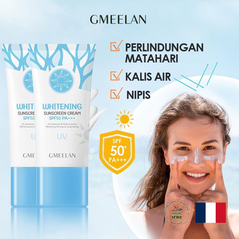 Whitening-Sunscreen-1.jpg Gmeelan Whitening Sunscreen Cream SPF50 PA+++ 50g