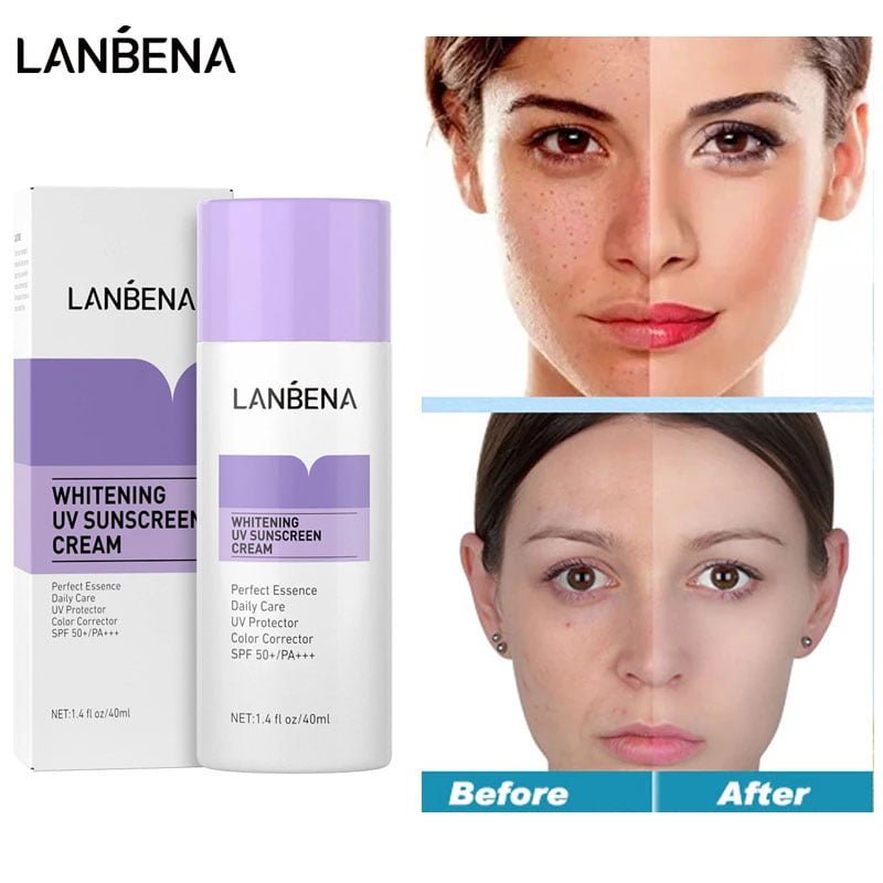 Whitening-UV-Sunscreen-Cream-1.jpg Lanbena Whitening UV Sunscreen Cream Spf 50+/PA+++ 40ml