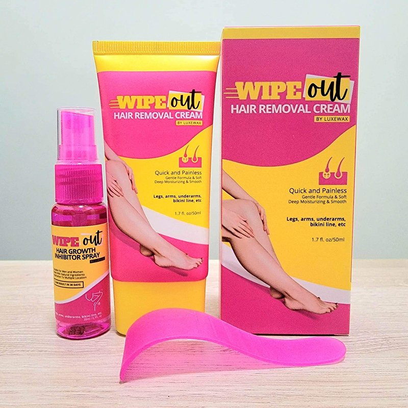 Wipeout.jpg Luxewax Wipe Out Hair Removal Cream and Hair Growth Inhibitor Spray