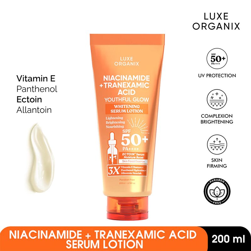 Youthful-Glow.jpg Luxe Organix Niacinamide + Tranexamic Acid Youthful Glow Whitening Serum Lotion