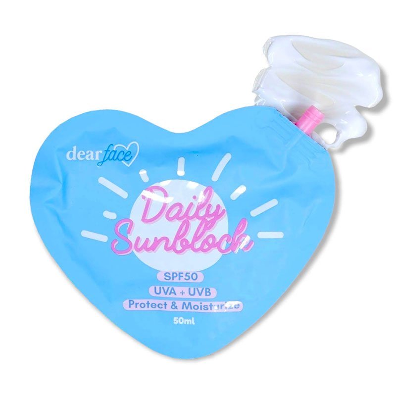 Dear Face Daily Sunblock SPF50 UVA+UVB Protect and Moisturize 50ml