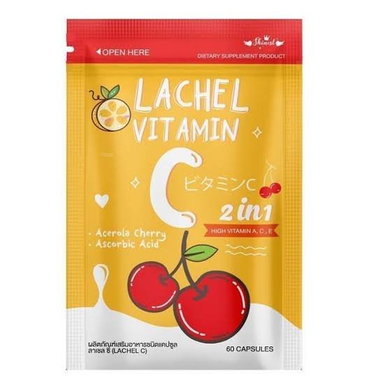 Lachel Vitamin C 2 in1 60 Capsules Product of Made in Thailand