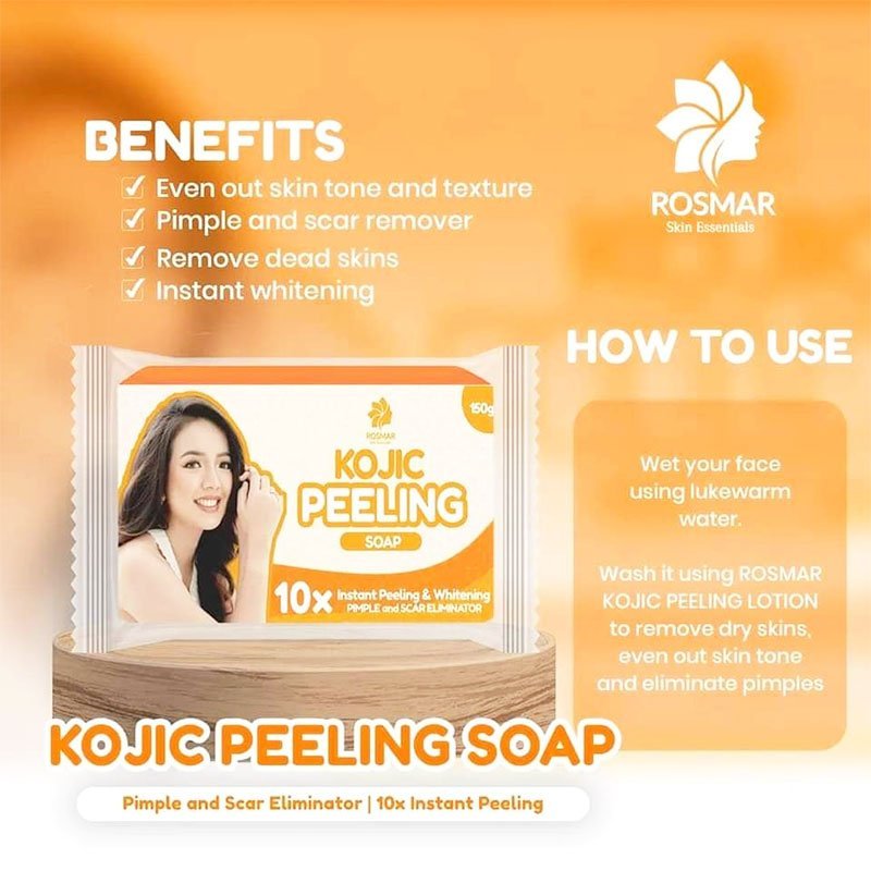 kojic-soap.jpg Rosmar Kojic Peeling Soap 150g