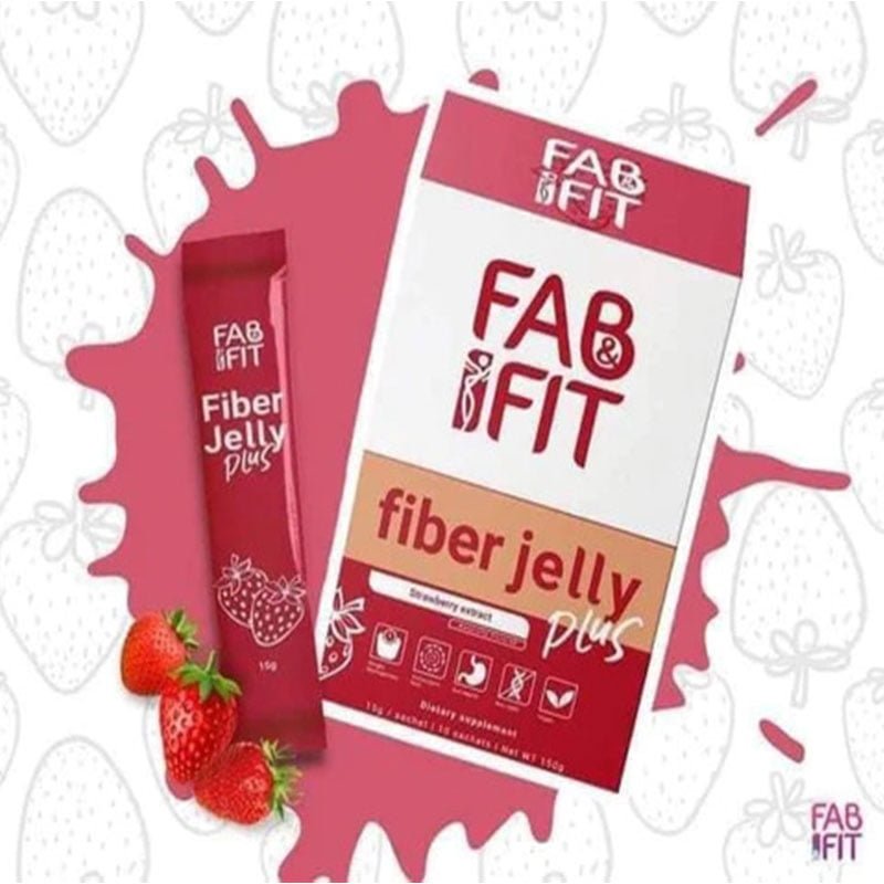 FAB & FIT – Slimming Fiber Jelly Plus (Lychee,Melon,Strawberry,Apple&Blueberry)