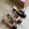 Bow Cap-Toe Block Heels - colour collection