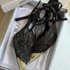 Lace Gold-Toe Heels - Black Lace Gold-Toe Heels - Black