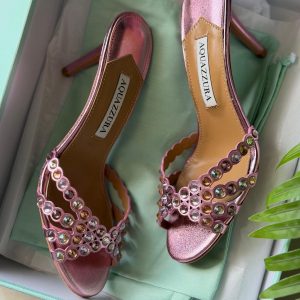 Beaded Slip-On Mules - Pink