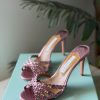 Beaded Slip-On Mules - Pink Beaded Slip-On Mules - Pink