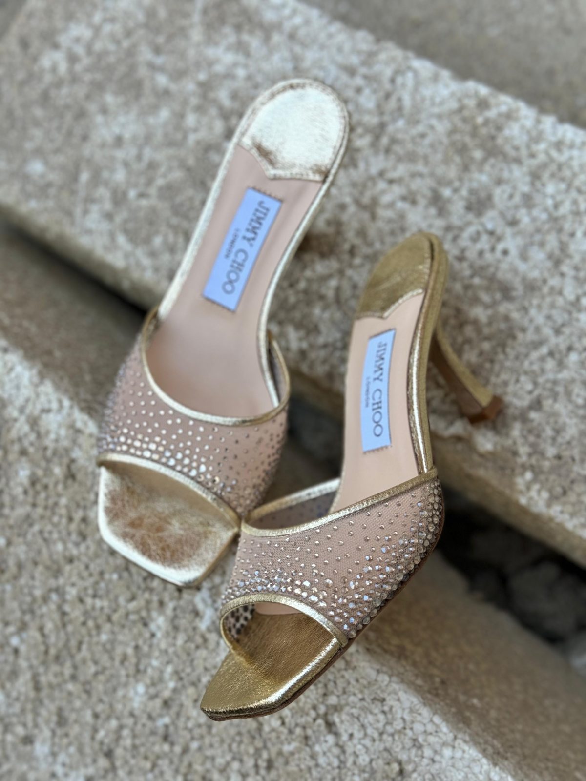 Crystal Band Mules - Gold Crystal Band Mules - Gold