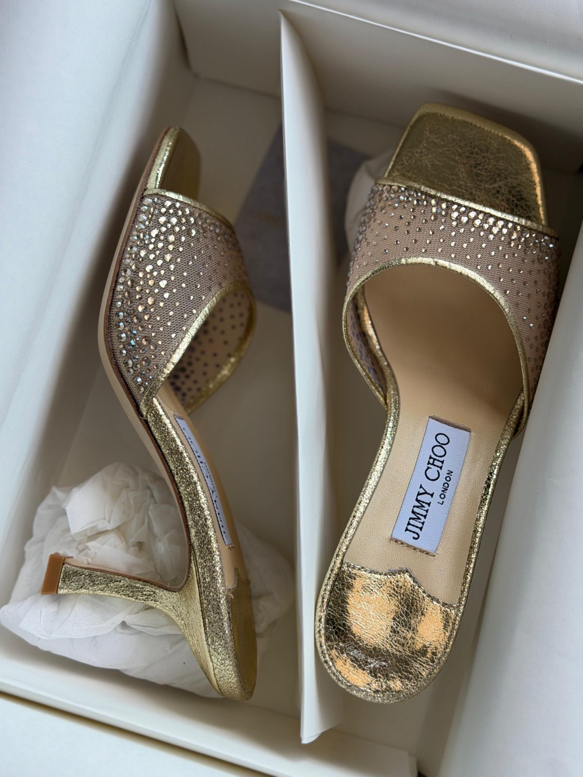 Crystal Band Mules - Gold Crystal Band Mules - Gold