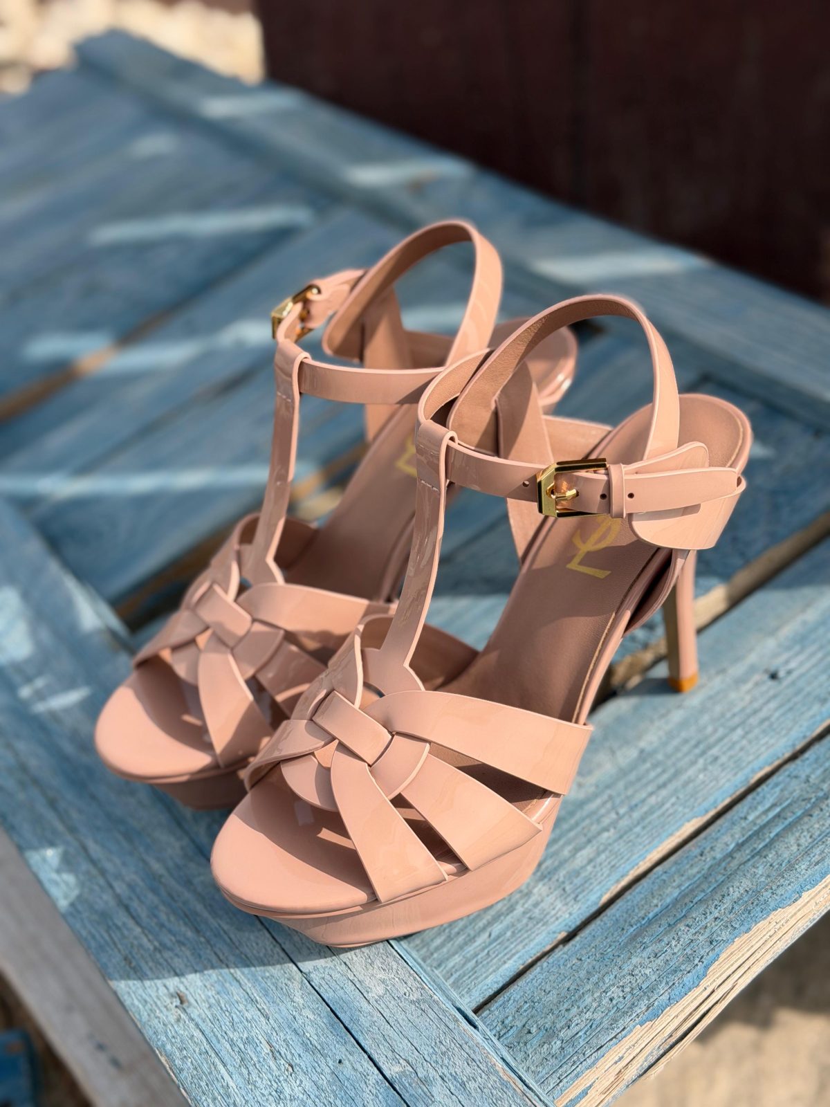 Platform Ankle-Strap Sandals - Pink