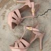 Platform Ankle-Strap Sandals - Pink